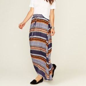 Sam & Lavi Dundee striped printed maxi skirt sz LG
